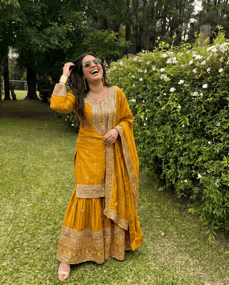 Noor Gold Sharara Set